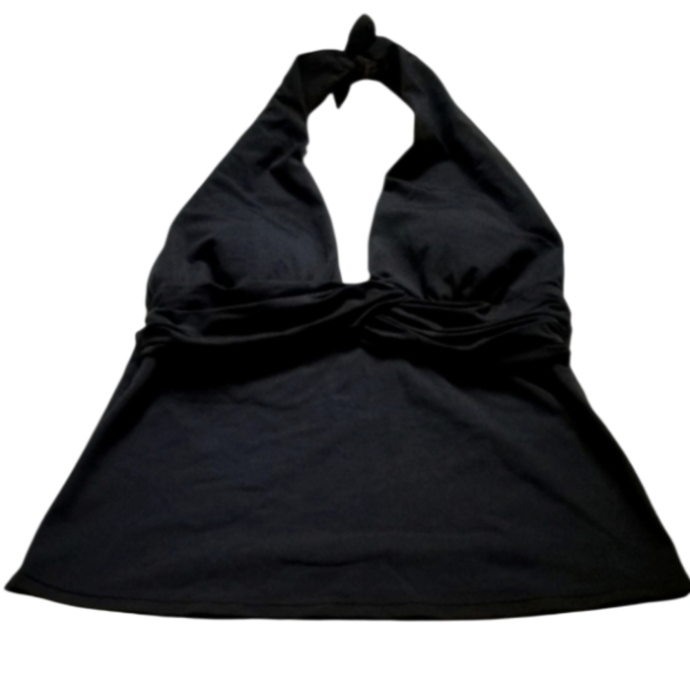 Chaps Black Tankini Top